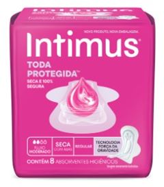 Absorvente Intimus Gel Tripla Proteção Com Abas Cobertura Seca 8  UN