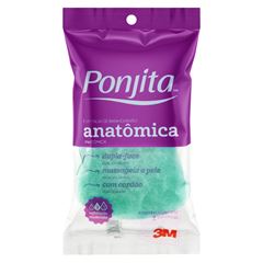 Esponja Para Banho 3M Ponjita Anatômica Verde