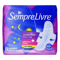 Absorvente Sempre Livre Noturno Com Abas Toque Suave