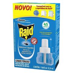 Refil Raid Elétrico Líquido 45 Noites 32,9 ML