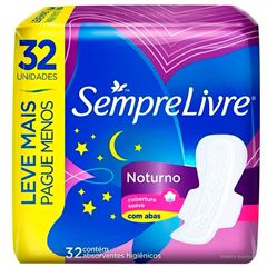 Absorvente Sempre Livre Noturno Com Abas Leve 32 Pague 24 Suave