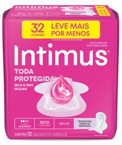 Absorvente Intimus Gel Com Abas Normal Seca 32  UN