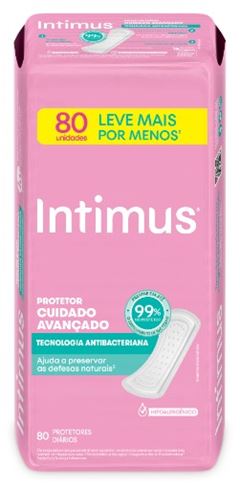 Preço Especial Absorvente Protetor Diário Intimus Days Suave Antibacteriano 80  UN