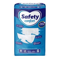 Fralda Descartável Geriátrica Safety Regular Tamanho G 8  UN