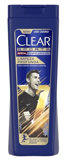 Shampoo Clear Sports Men Limpeza Profunda 400 ML