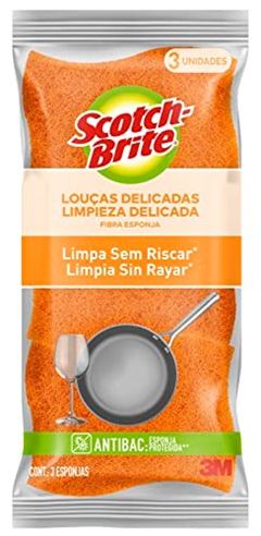 Esponja Scotch Brite Super Não Risca Laranja Leve 3 Pague 2