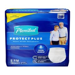 Roupa Íntima Plenitud Protect Plus Tamanho P/Médio 8  UN