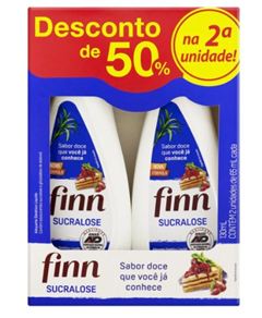 Adoçante Finn Líquido Sucralose Embalagem Econômica Com 2  UN