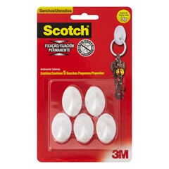 Gancho Plástico Pequeno Scotch Com 4  UN