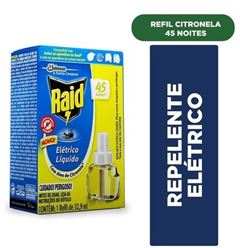 Refil Raid Elétrico Líquido 45 Noites Citronela