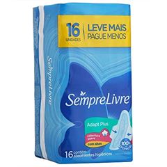 Absorvente Sempre Livre Adapt Plus Com Abas Leve 16 Pague 14