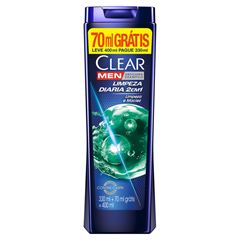 Shampoo Clear Men Limpeza Diária 2 em 1 400 ML Leve Mais Pague Menos
