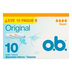 Absorvente Johnson s O.B. Interno Super Leve 10 Pague 8