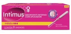 Absorvente Interno Intimus Sport Médio Com Aplicador 8 Unidades