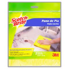 Pano Para Limpeza Scotch Brite Para Pia Amarelo