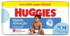 Fralda Descartável Huggies Tripla Proteção Hiper Tamanho M  92  UN