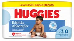 Fralda Descartável Huggies Tripla Proteção Hiper Tamanho G 78  UN