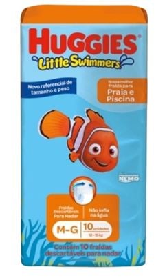 Fralda Descartável Huggies Piscina Little Swimmers P/M 11 Unidade