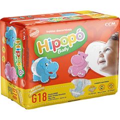 Fralda Descartável Hipopó Baby Jumbinho Tamanho G