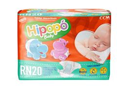 Fralda Descartável Hipopó Baby Recém Nascido RN