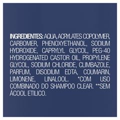 Gel Fixador Clear Men Controle De Caspa