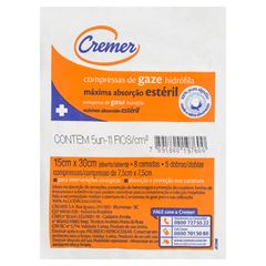 Compressa De Gaze Estéril 11 Fios 7,5 Por 7,5 Centímetros Com 5  UN