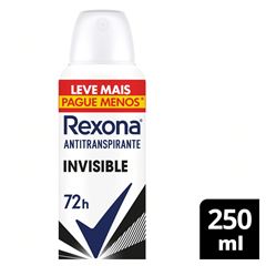 Desodorante Aerossol Rexona Feminino Invisible 250 ML Leve Mais Pague Menos