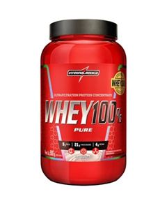Whey Integralmédica 100% Pure Morango 900g Pote