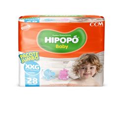 Fralda Descartável Hipopó Baby Jumbo Super Extra Grande 28 Unidades