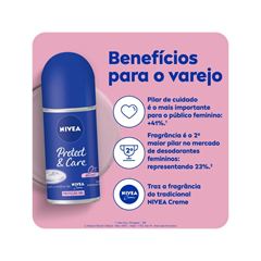 Desodorante Roll-On Nivea Protect & Care Pack Com 2 Unidades Leve Mais Pague Menos