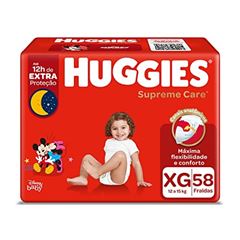 Fralda Descartável Huggies Supreme Care Hiper Tamanho XG 58  UN