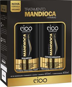 Shampoo mais Condicionador Eico Mandioca Kit