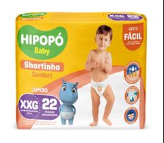Fralda Descartável Hipopó Amarradinhos Shortinho Jumbo Tamanho XXG