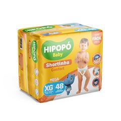 Fralda Descartável Hipopó Amarradinhos Shortinho Mega Tamanho XG