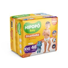 Fralda Descartável Hipopó Amarradinhos Shortinho Mega Tamanho XXG
