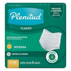 Fralda Descartável Geriátrica Plenitud Classic P/M 8 Unidades