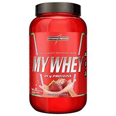Integral Médica My Whey Pó Morango 900 gramas Pote