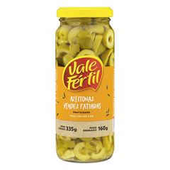 Azeitona Verde Vale Fértil Fatiada Vidro 160 gramas