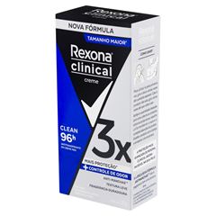 Desodorante Antitranspirante Em Creme Rexona Clinical Clean Masculino 58g