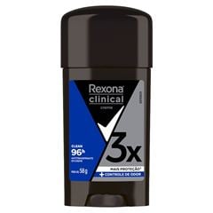 Desodorante Antitranspirante Em Creme Rexona Clinical Clean Masculino 58g