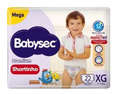 Fralda Babysec Shortinho Mega Tamanho XG 22  UN