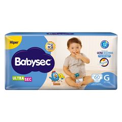 Fralda Babysec Ultra Hiper Tamanho G 60  UN