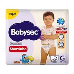 Fralda Babysec Shortinho Hiper Tamanho G 2  UN de 48  UN Display