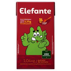 Extrato de Tomate Elefante Tradicional Tetra Pack 12  UN de 1,04 Quilogramas