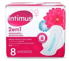 Absorvente Intimus 2 em 1 Regular com 8  UN