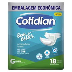 Fralda Cotidian Bem Estar Tamanho G 4  UN de 18  UN