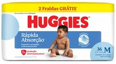 Fralda Descartável Huggies Tripla Proteção Meguinha Tamanho M  36  UN