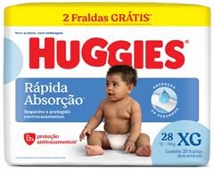 Fralda Descartável Huggies Tripla Proteção Meguinha Tamanho XG 28  UN