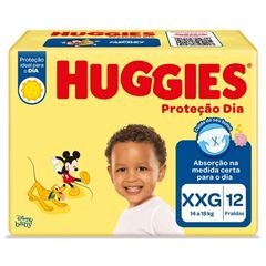 Fralda Descartável Huggies Proteção Dia Jumbinho Tamanho XXG 12  UN