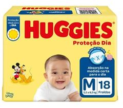 Fralda Descartável Huggies Proteção Dia Jumbinho Tamanho M  18  UN